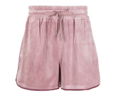 Moncler Women Track Velour Shorts Size Large NWT MSRP~$610