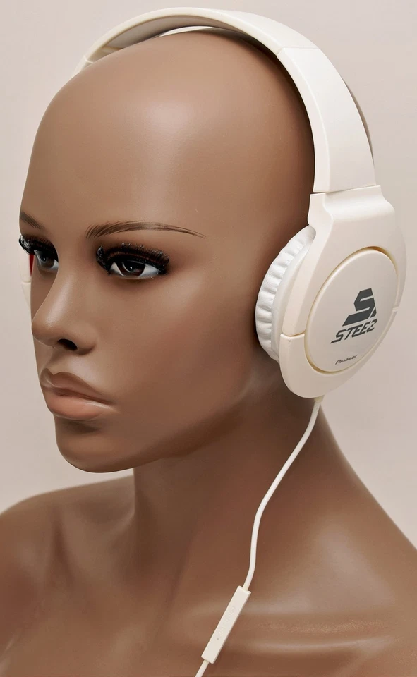 NUEVO Pioneer SE-MJ721I-W Steez Efectos On-Ear Auriculares Estéreo BLANCO Micrófono en Línea Foto 4 de 4