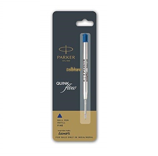 Parker Quink Flow Ball Point Pen BP Refill Refills Fine Medium Blue Black Nib
