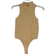 Women's Neck Bodysuit Size Small Sleevless Thong Ribbed