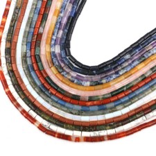 15"Multi-color Gemstone 5 8mm Tube Cylinder Loose Beads for Jewelry Making DIY
