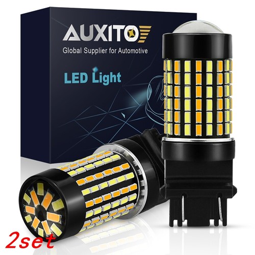 AUXITO 3156 3157 Amber&White Switchback LED Turn Signal Parking Light Bulb 2/4/6 - Picture 11 of 20