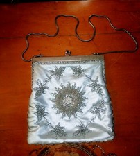 Adele Handbag Miami Florida White Beaded Bag