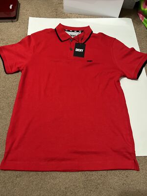 DKNY Polo Custom Fit Soft  DKYN Logo - Red - Size S
