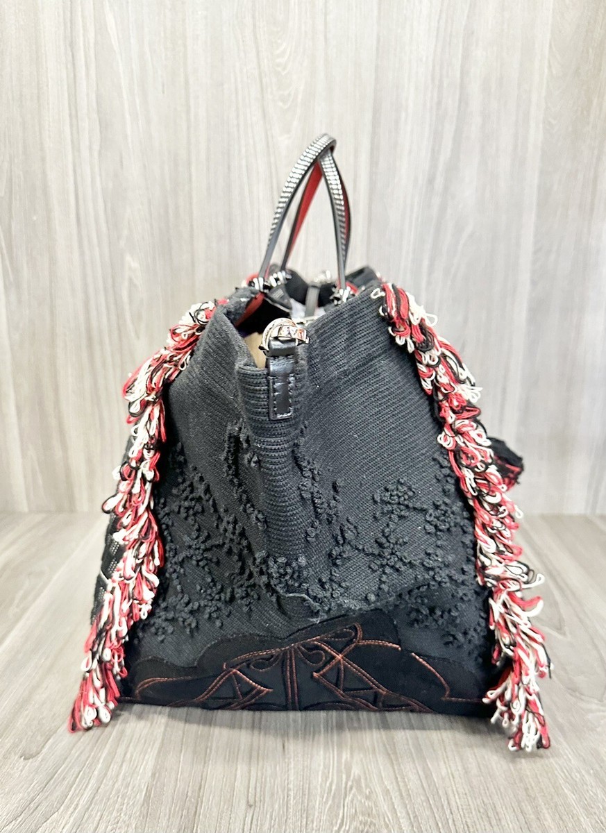 Christian Louboutin 3195183 Portugalcaba Black Fabric Tote Christian Louboutin 3195183 Portugalcaba Black Fabric Tote