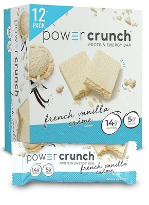 Power Crunch Protein Waffeln Riegel French Vanilla 12er Box