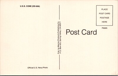 MR ALE Postcard US Navy Destroyer USS Cone U.S.S. (DD-866) UNP