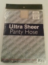 Ultra Sheer Pantyhose OFF WHITE Color SIZE FITS 100-160 lb 5-5'8 1pr pkg New