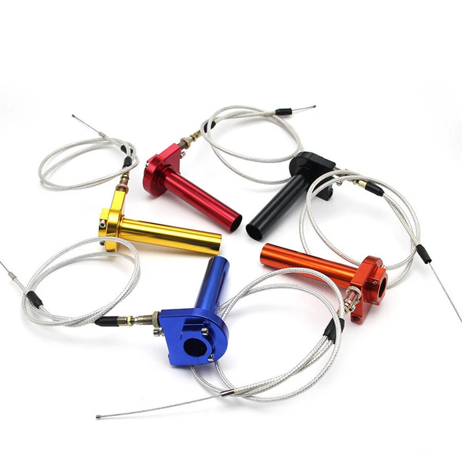 Aluminum Throttle Turn Grip Quick Twister+Cable For Motorcycle 22mm Handlebar - Image 3 of 3