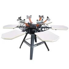 6x6 Shocker Screen Printing Press Floor Model - 6 color 6 station XY MICRO REG