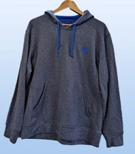 Adidas Hoodie Climawarm Men L Gray Blue Fleece Pullover -The Go-To Hoodie