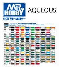 Mr. Hobby AQUEOUS Acrylic Paint 10ml Bottles H1-H110 COMPLETE RANGE YOUR CHOICE 
