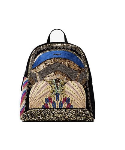 DESIGUAL Back_Venice Mini Zaino Velluto Multicolor | eBay