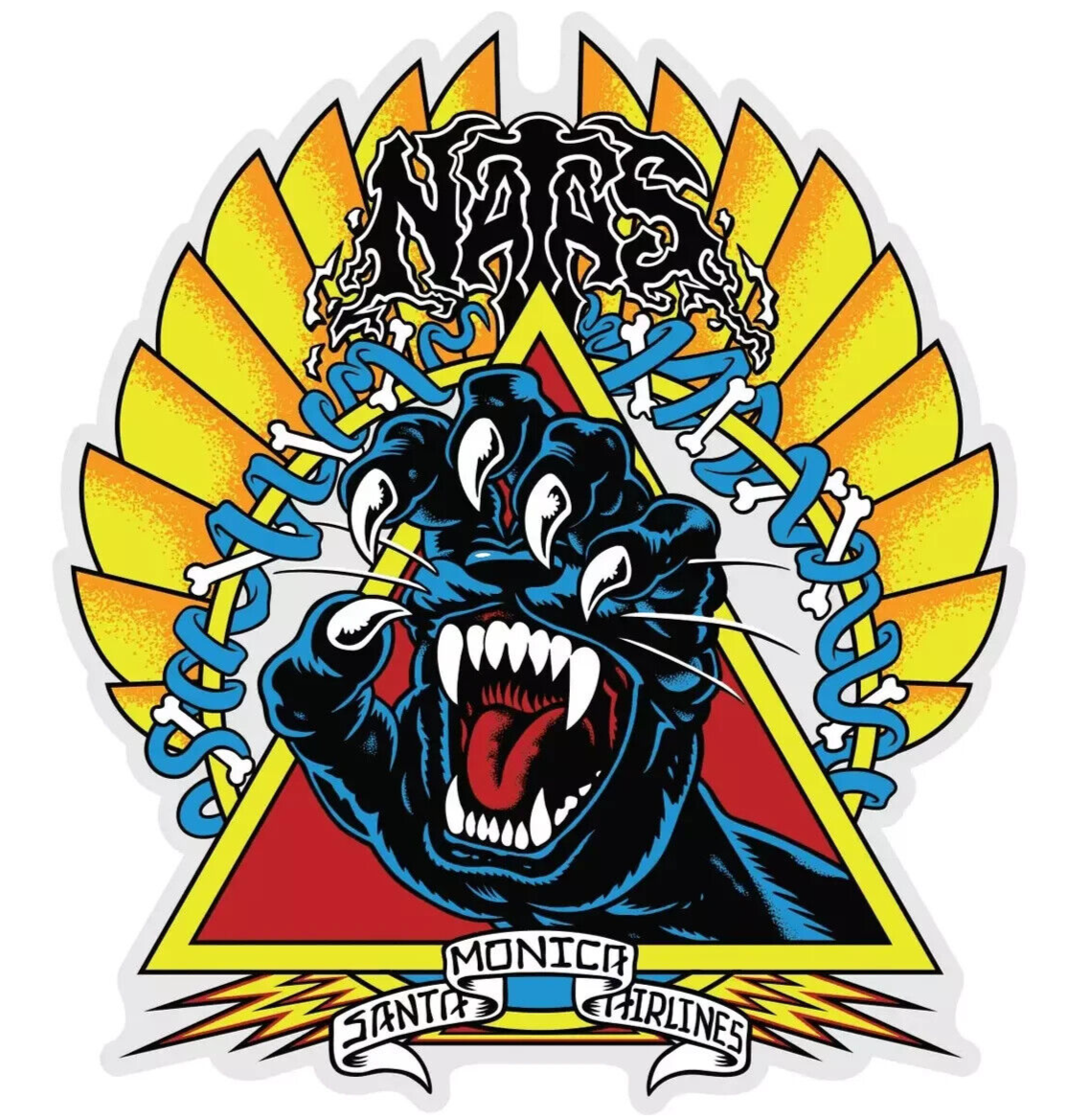 SANTA CRUZ - Natas Screaming Panther Hand Sticker / Surf