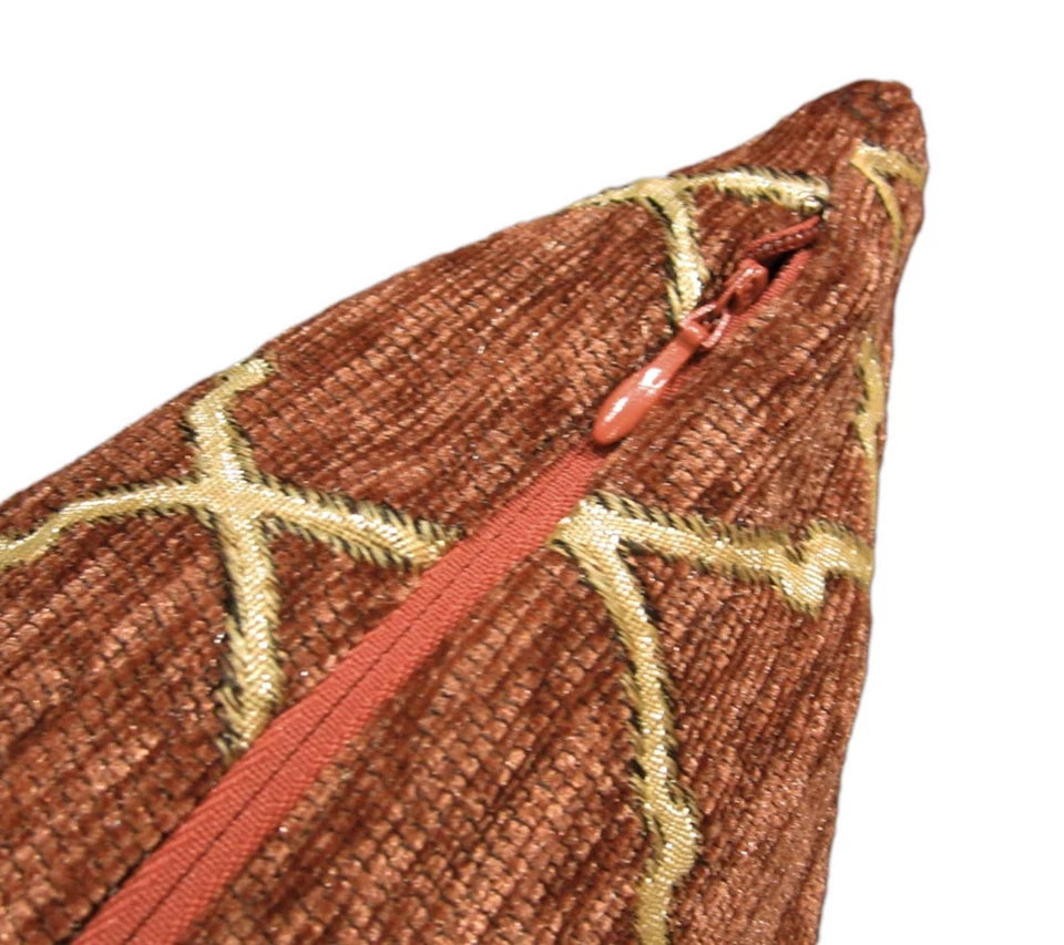 Wd25Ba красновато-коричневый дамасский клетчатый чехол-подушка/наволочка *размер - Изображение 3 из 4