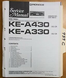 Pioneer KE A 430 330 Service Manual Original Repair Book Car Stereo | eBay