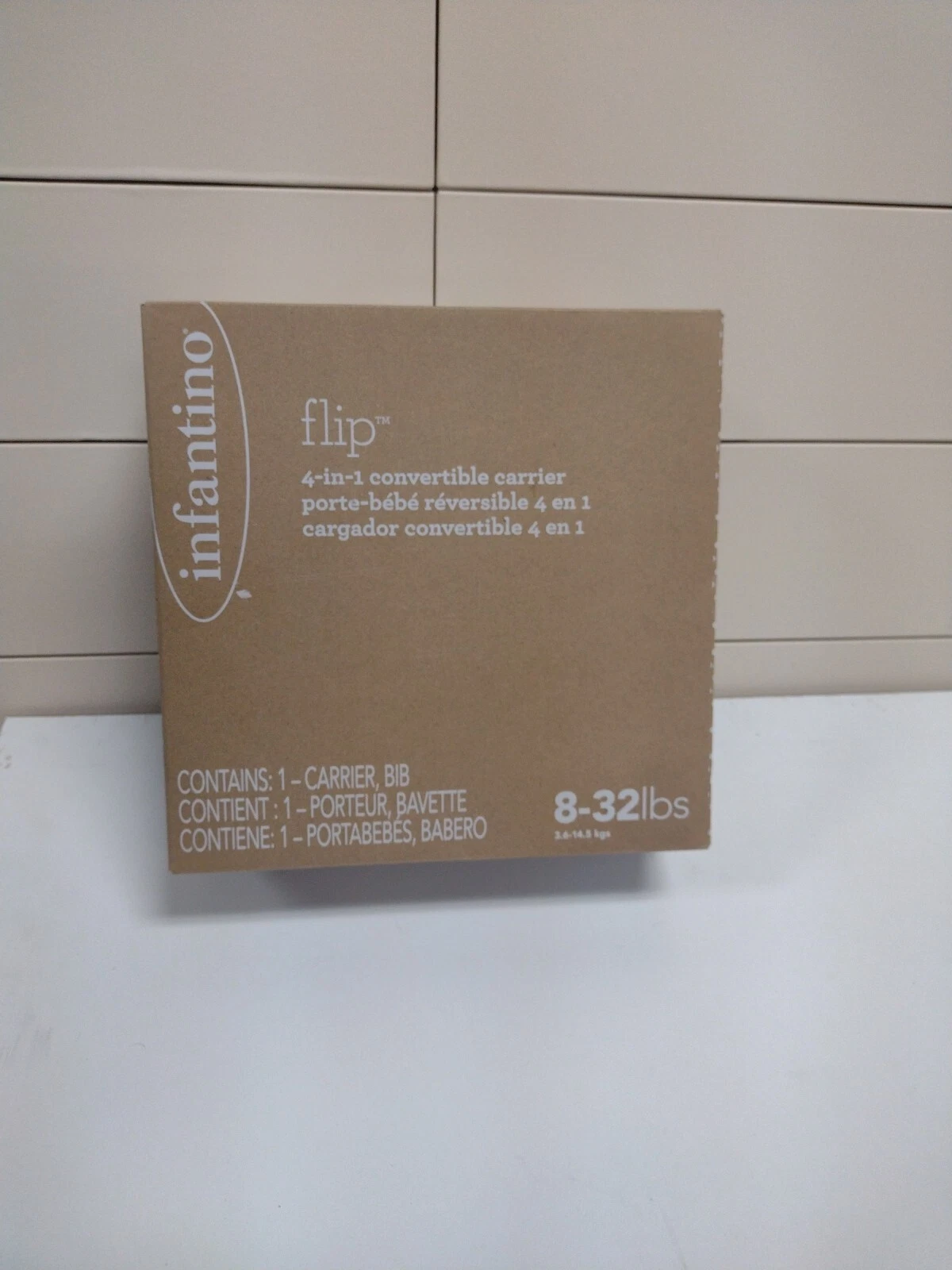 Infantino Flip 4 In 1 Convertible Baby Carrier, 4-Position, Gray - For 8-32 Lbs.