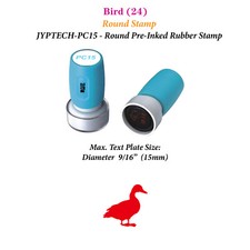 Bird 24 Round Teacher Stamp JYP PC15 Pre-Inked Rubber Stamp