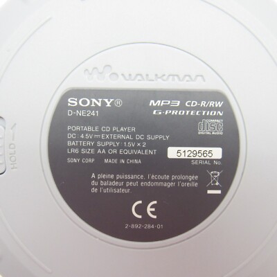 Sony D-NE241 Walkman CD Player Digital Mega Bass - For Parts