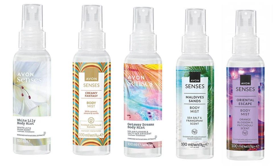 AVON Senses leichtes parfümiertes Körperspray Bodyspray Duftwahl 100ml - Bild 2 von 2