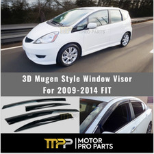 Window Visor 3d Mugen Style Rain Sun Vent Shade Deflectors For 2009-14 Honda Fit