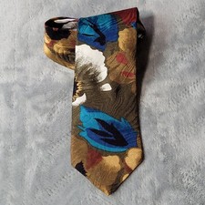VTG Wembley Tie Multicolor Floral 3.75" x 58" Rayon Necktie Made in USA