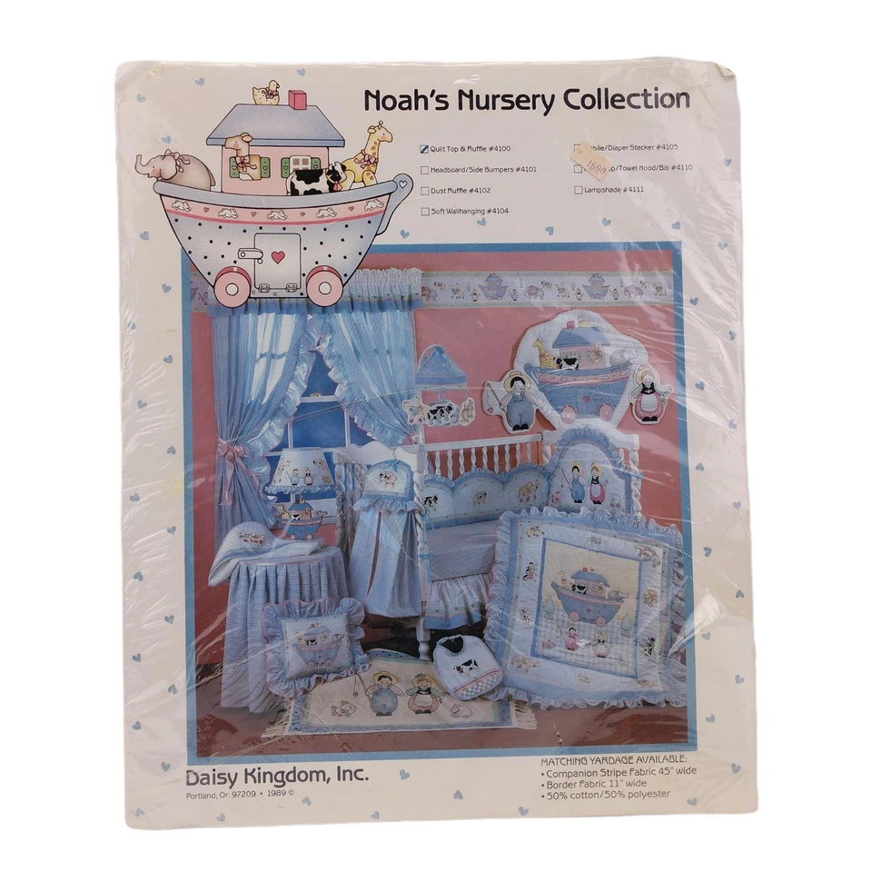 Kit de Acolchado Colección Enfermera Arca de Noé Daisy Kingdom Decoración Años 80 De Colección Foto 2 de 2