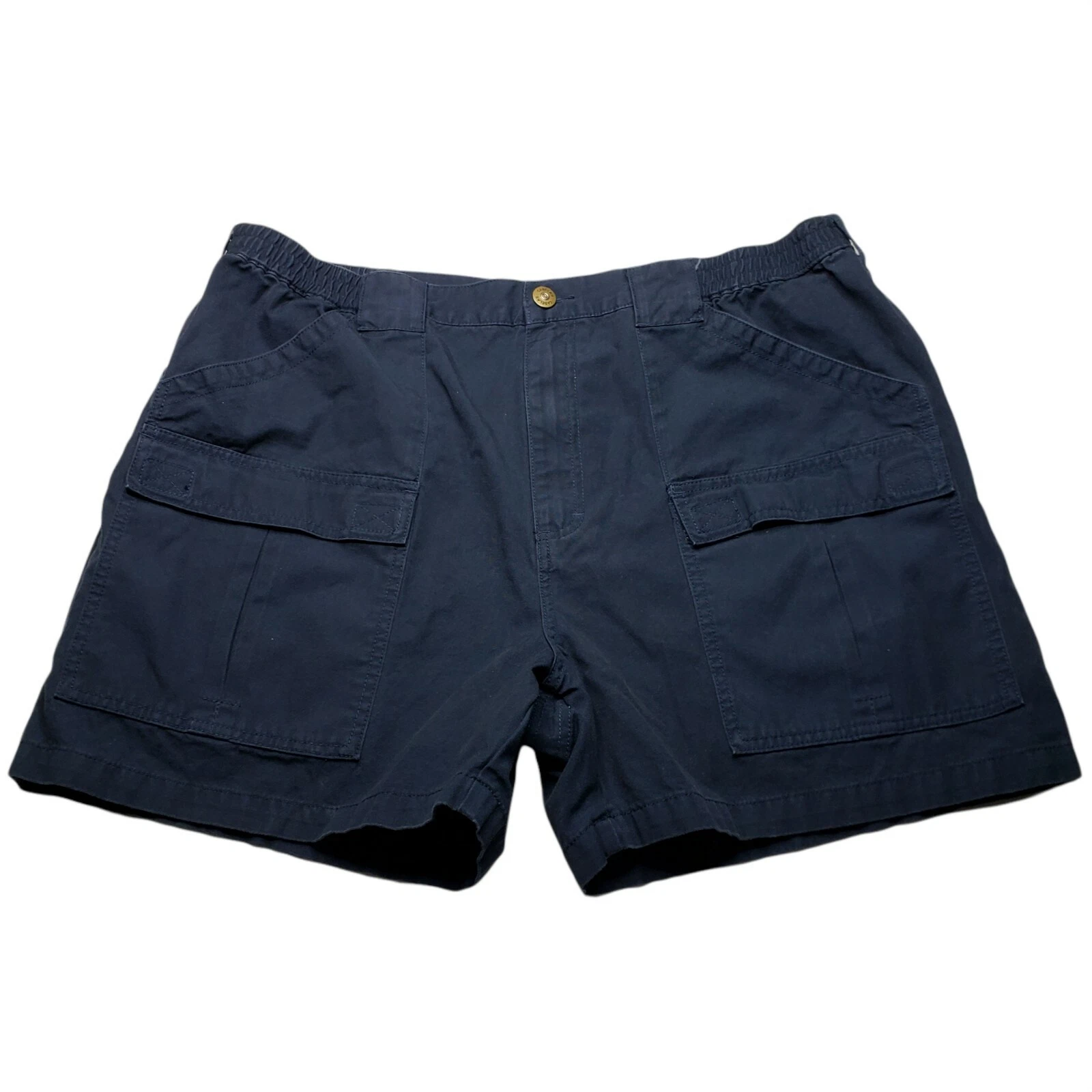 Cabela's Cotton Canvas Cargo Shorts Dark Blue 42 Waist Hiking Outdoors
