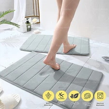 Memory Foam Bath Mat Ultra Soft Bathroom Mat Extra Water Absorbent Mats Non Slip