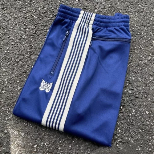 Quality Embroidered Needles Track Pants Classic Stripe Trousers - Picture 18 of 26