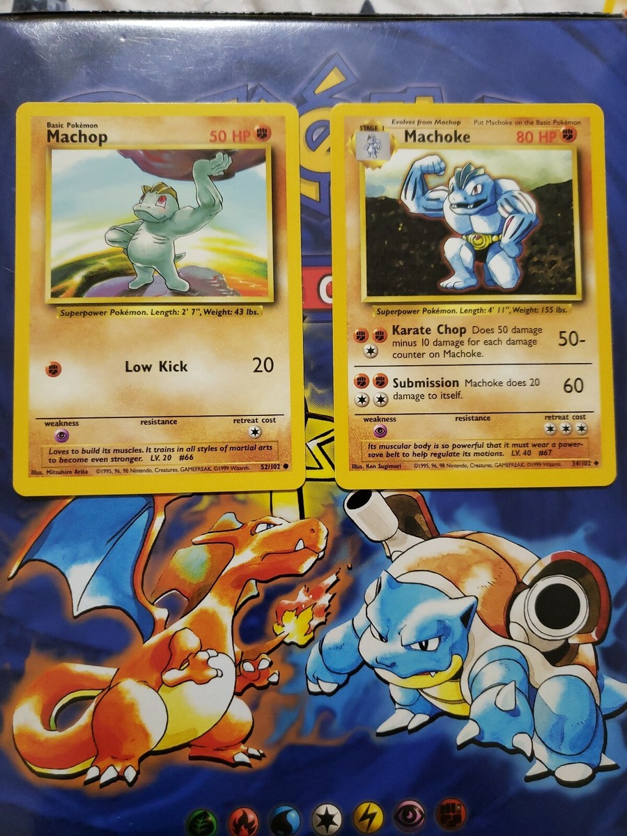 1999 machoke pokemon card value 1999 Wizards pokemon Machop And Machoke evolution