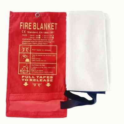 2 PACK FIRE BLANKET Fiberglass Emergency Home Retardant 39''x39'' Brand New