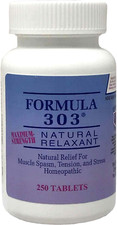 Dee Cee Labs Formula 303 Maximum Strength All-Natural Relaxant Tablet, 250 Table