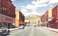 1960's chrome mailed dtd 1963 main business dist Salida Colorado CO #217
