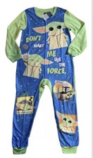 Baby Yoda Union Suit Pajamas Boys Size 4-12 One-Piece Star Wars Mandalorian NWT