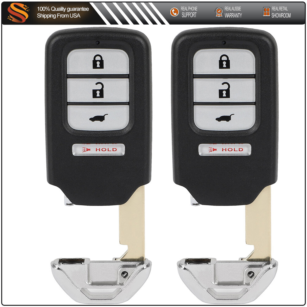 2 Remote Car Key Fob for Honda CR-V 2015 2016 ACJ932HK1210A 4 Buttons
