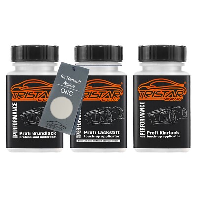 Autolack Lackstift Set für Renault Alpine QNC Wit Nacre Grund Basis Klarlack