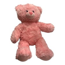 Build A Bear Pink Cuddles 16" Teddy Bear Swirl Fur Stuffed Heart Nose L6 Plush