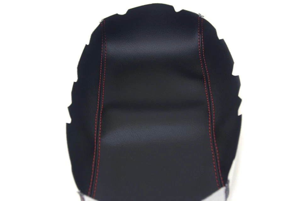 Se adapta a 08-13 Nissan Rogue reposabrazos de cuero sintético cubierta de consola central puntada roja Foto 2 de 2