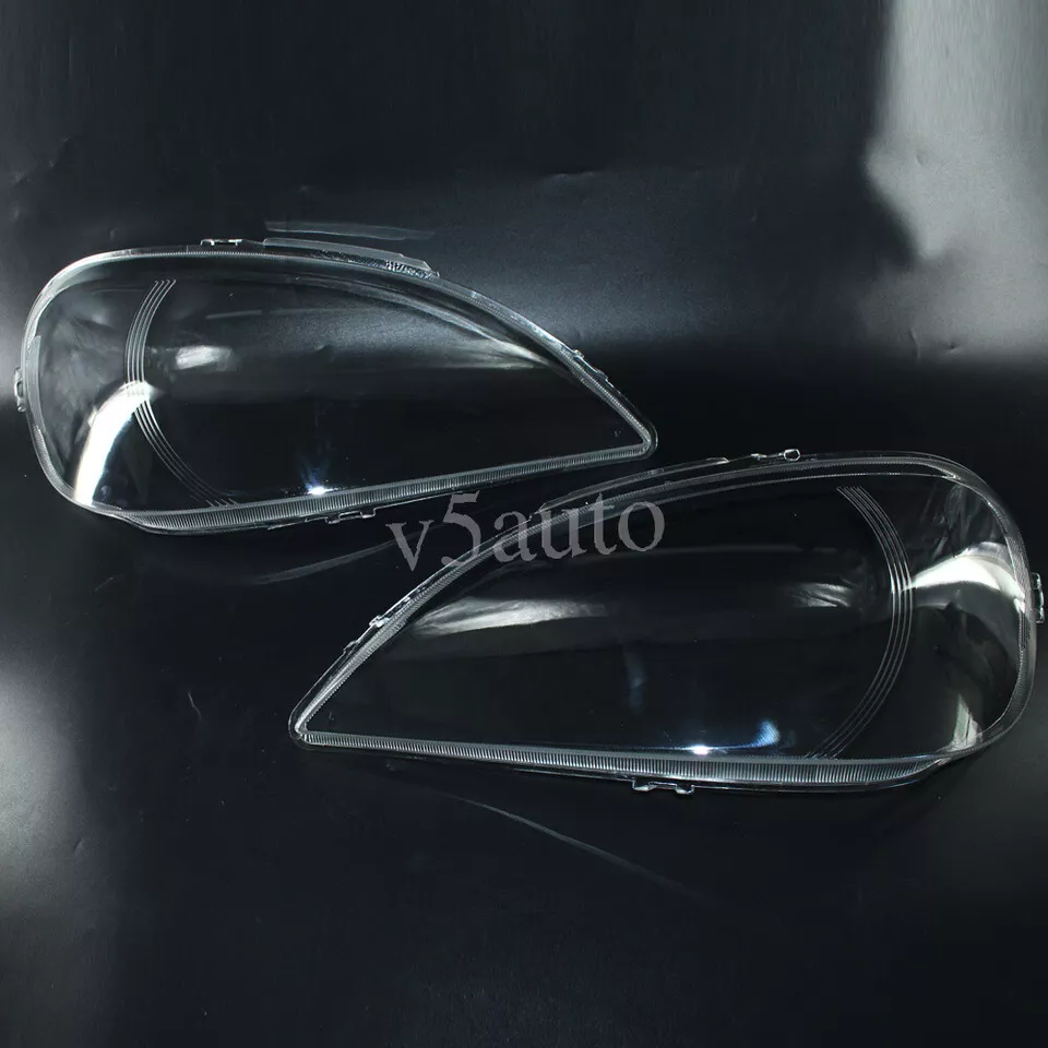 Par de cubiertas de lente de faros para Mercedes Benz W163 Clase ML 2002-2005 Foto 3 de 4