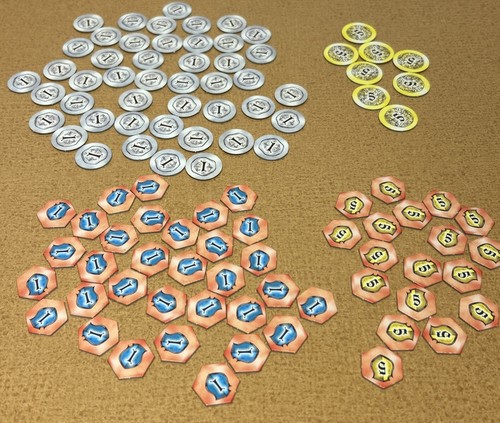 Puerto Rico board game *Replacement *54 Doubloons + 50 VP chips Rio Grande Games