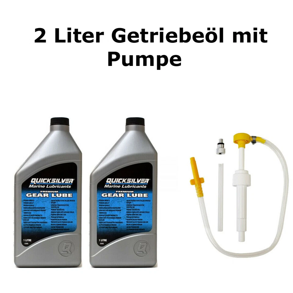 MOTUL 2 Liter Quicksilver Mercury Premium Getriebeöl mit Getriebeölpumpe Außenborder