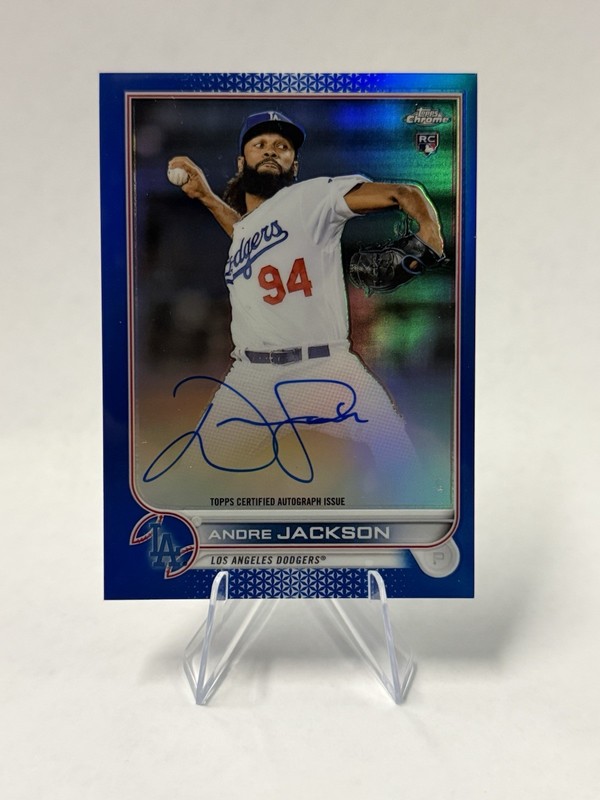 2022 Topps Chrome - Rookie  Andre Jackson #RA-AJ Blue Refractor /150 (AU, RC)