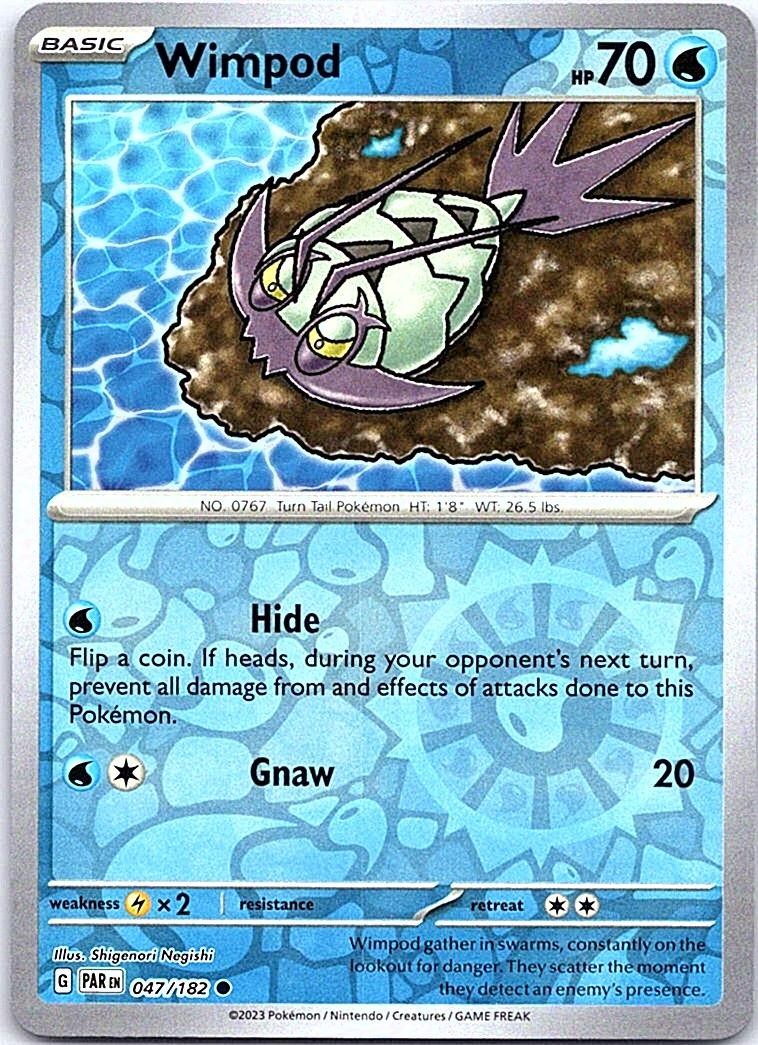 2023 POKEMON WIMPOD 047/182 COMMON PARADOX RIFT NEAR MINT