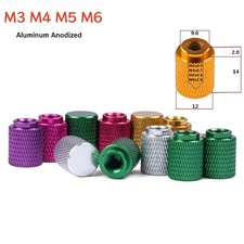 Knurled Thumb Nut M3 M4 M5 M6 Hand Aluminum Alloy Hand Grip Knob Blind Hole Nuts