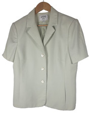 Kasper Womens Beige Suit Jacket / Blazer Jacket Sz 14P Versatile Business