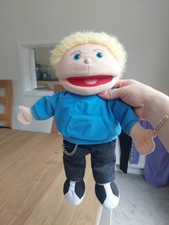 Puppet Company medium fair skin blonde boy hand puppet 38cm Cool Design