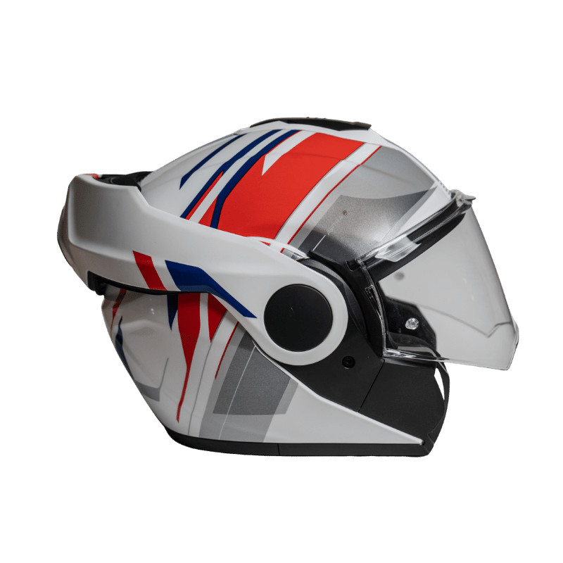 CASCO MOTO REVERSIBILE MPH ARTRA GRAFICA VISION BIANCO ROSSO BLU TG. M 57-58 CM.