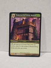 World of Warcraft WoW TCG Tanks For Everything Dalaran Scourgewar 270/270 RARE