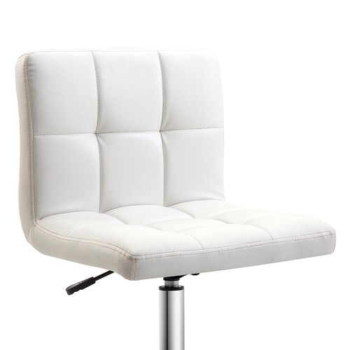 HOMCOM Sedia Poltrona Ufficio Ergonomica e Girevole in Pelle Bianca - Foto 9 di 10
